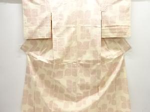 花模様織り出し十日町紬単衣着物